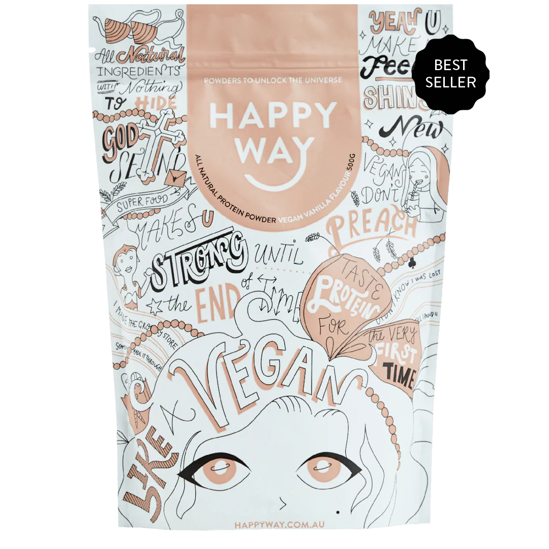 HAPPY WAY - VEGAN Protein Powder Vanilla 1kg
