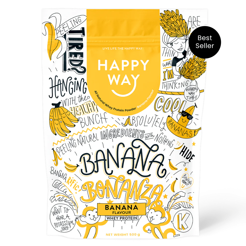 HAPPY WAY - Whey Protein Powder Banana 500g