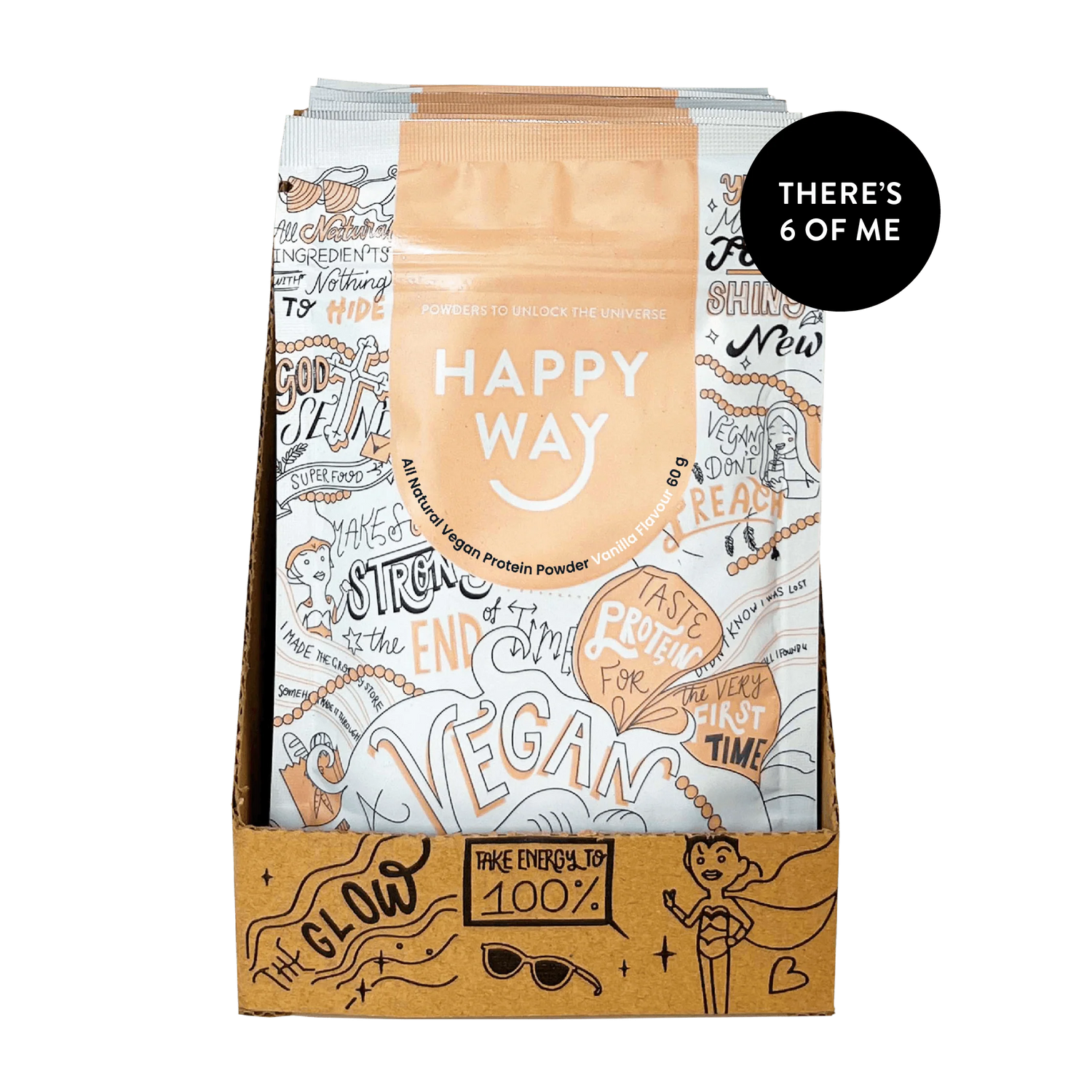 HAPPY WAY - VEGAN Protein Powder Vanilla 60 g