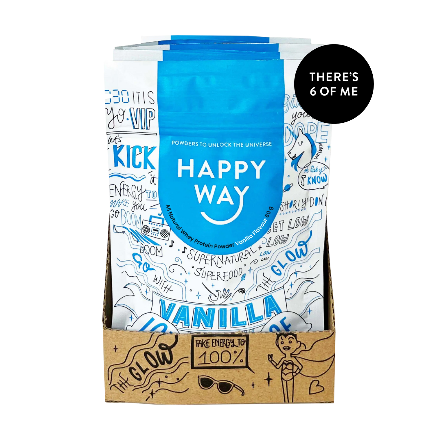 Happy Way Whey Protein Powder Vanilla 60 g