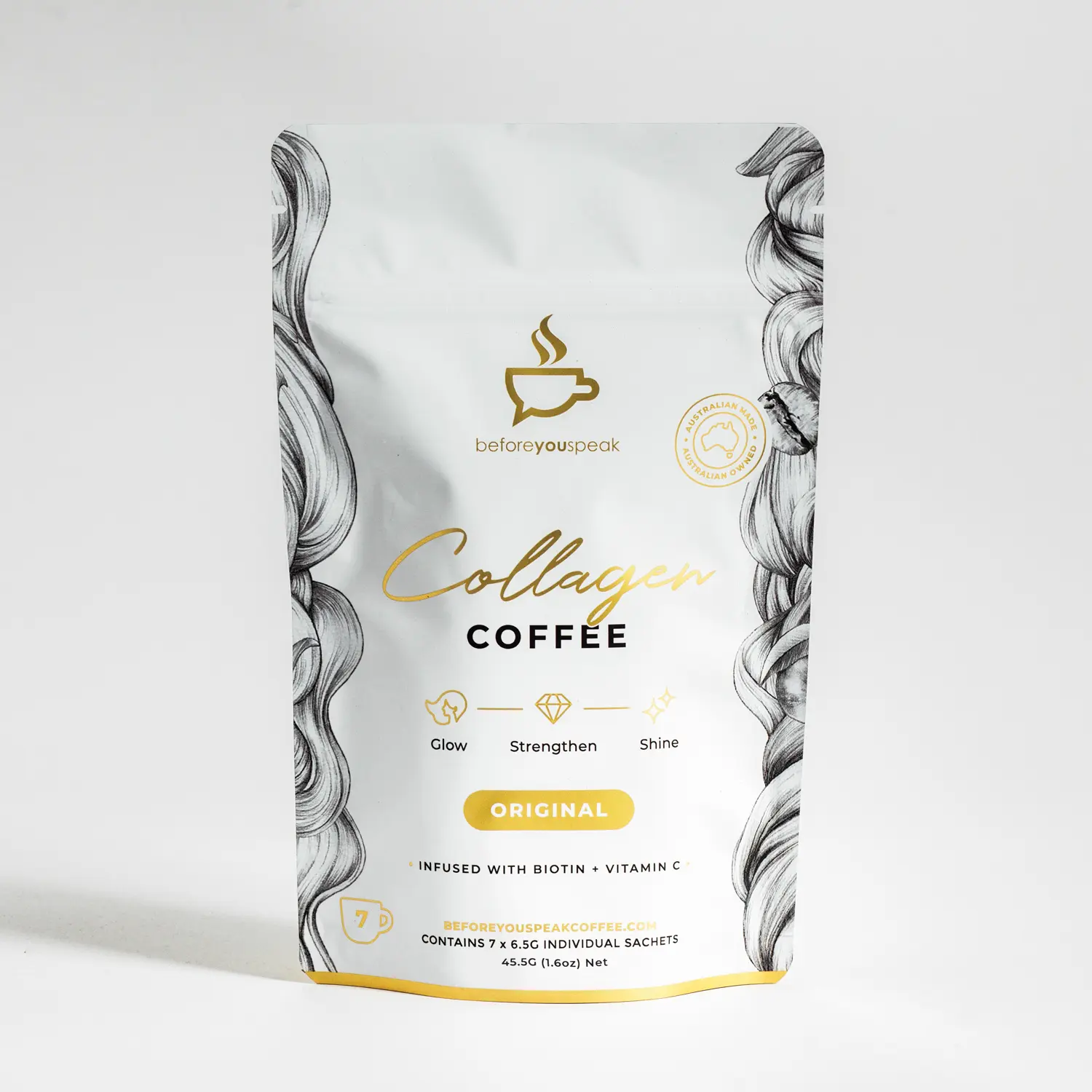 Collagen Coffee Glow Original, 7 Sachets