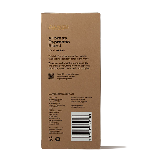 Allpress Coffee - Espresso Blend Capsules
