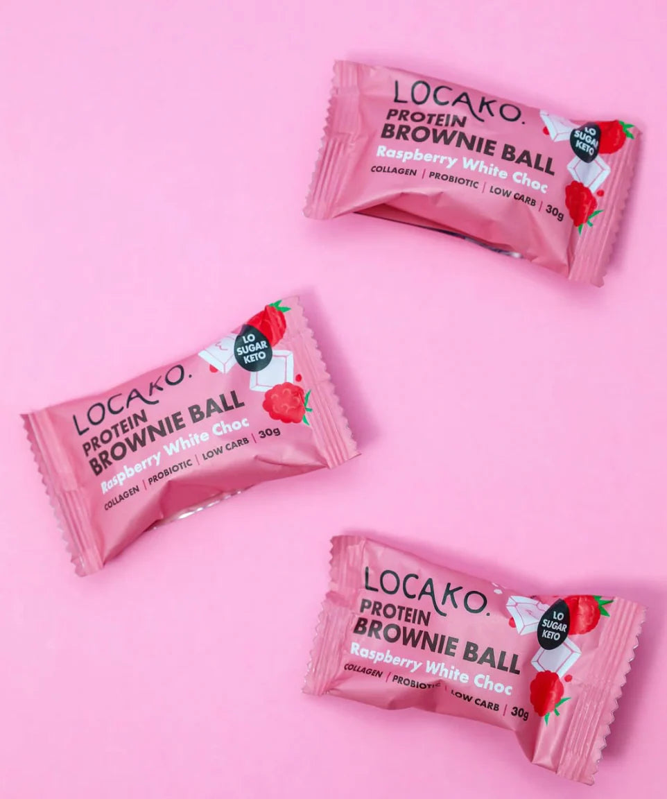 Locako | Protein Brownie Ball Raspberry White Choc