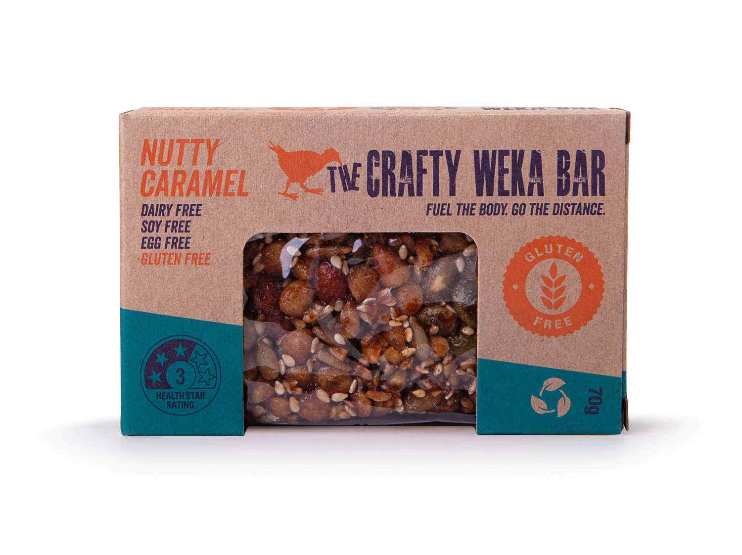 Crafty Weka Nutty Caramel Flavour Gluten Free Snack Bars