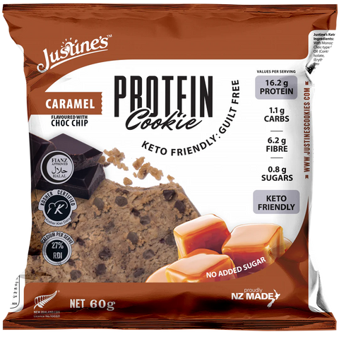 Justine's Keto Caramel Dark Choc Chip Protein Cookie 60g