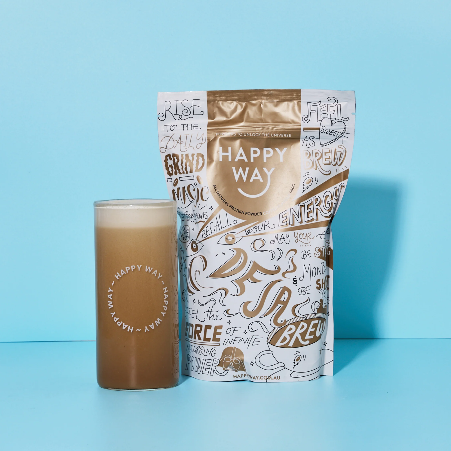 Happy Way Whey Protein Powder Coffee 500g