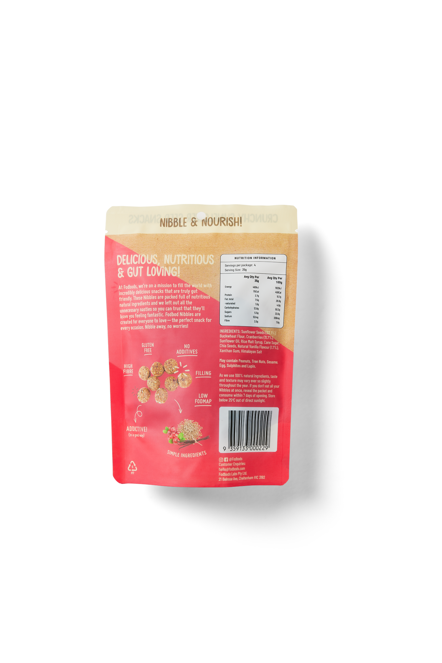 Cranberry Vanilla Nibbles 100g