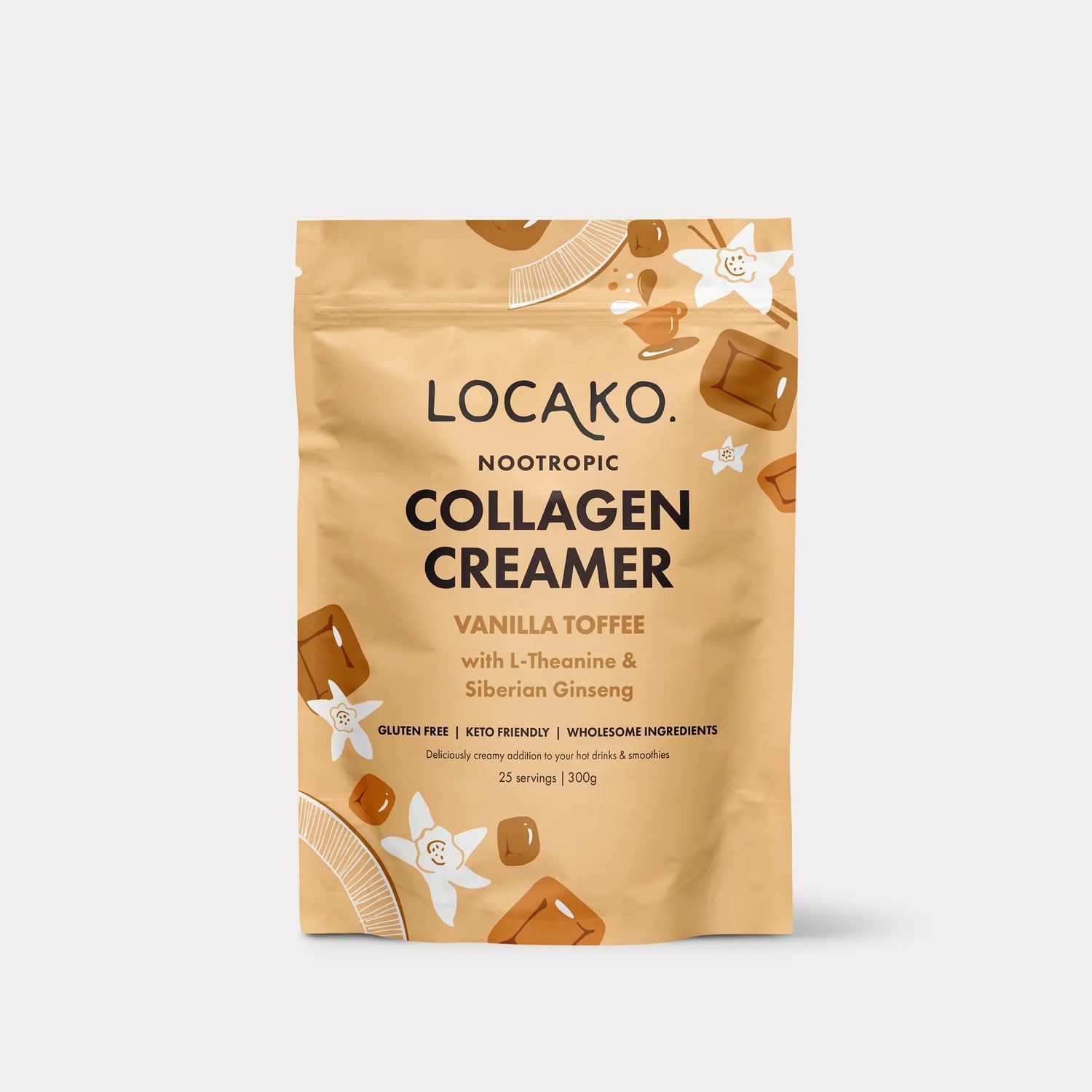 Locako Collagen Creamer - Nootropic - Vanilla Toffee 300gm