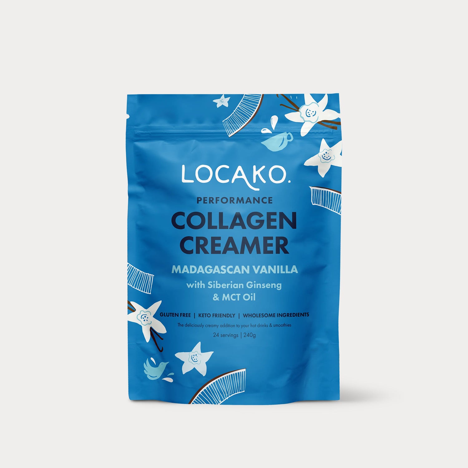 Locako Collagen Creamer - Performance - Madagascan Vanilla 240gm