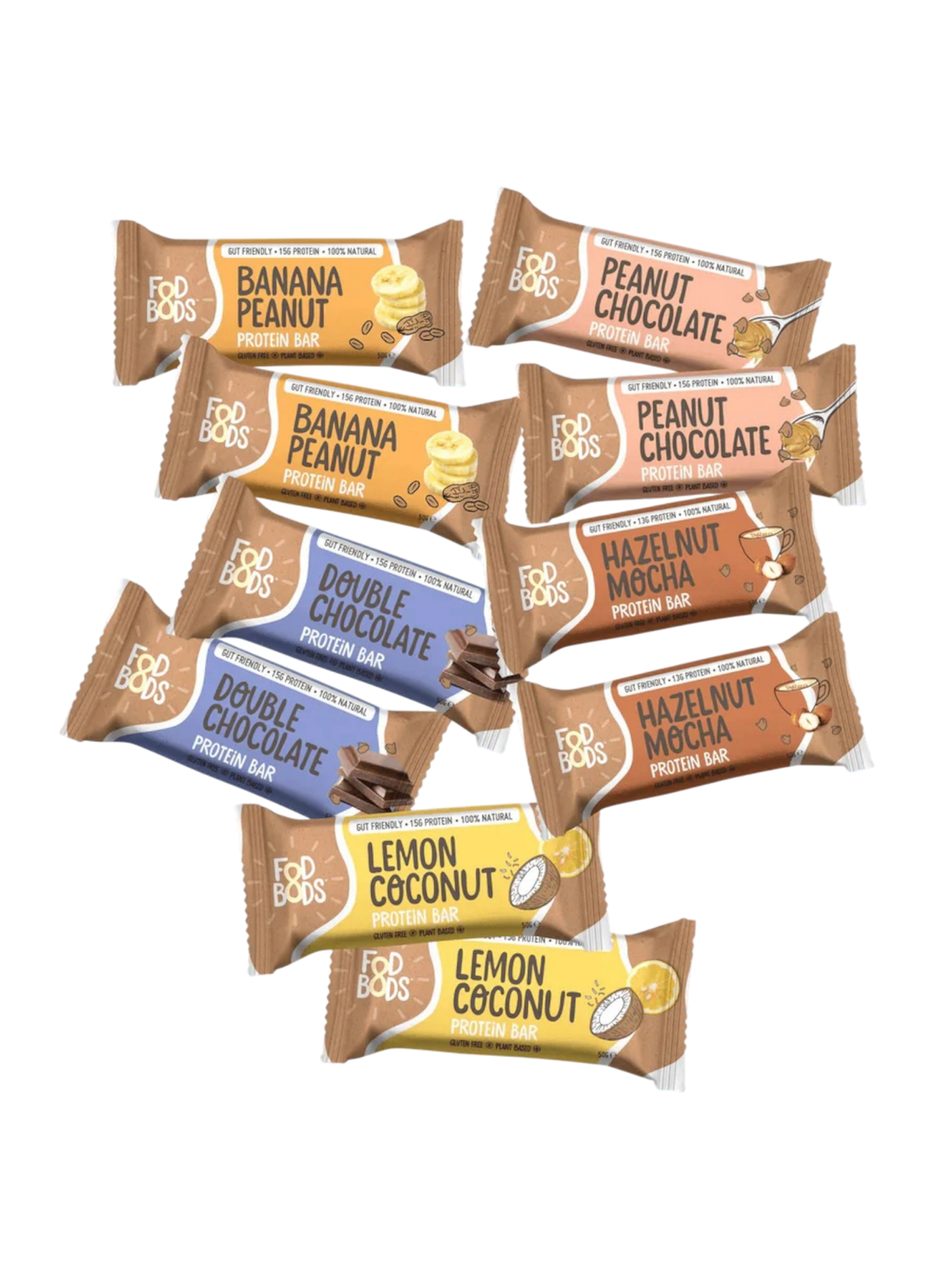 Fodbods Mixed 50g Protein Bar Pack