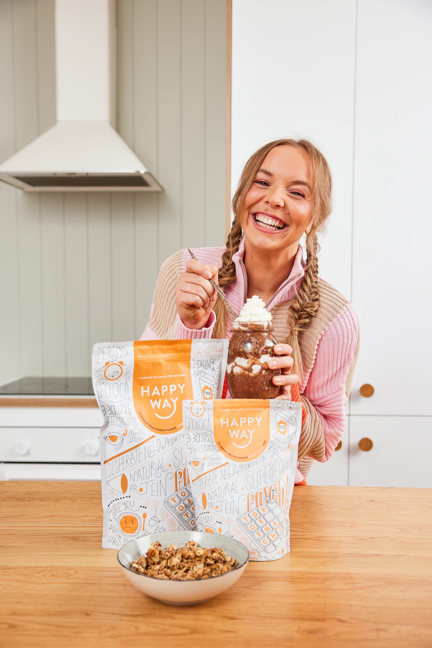 Happy Way Whey Protein Powder Chocolate 60 g