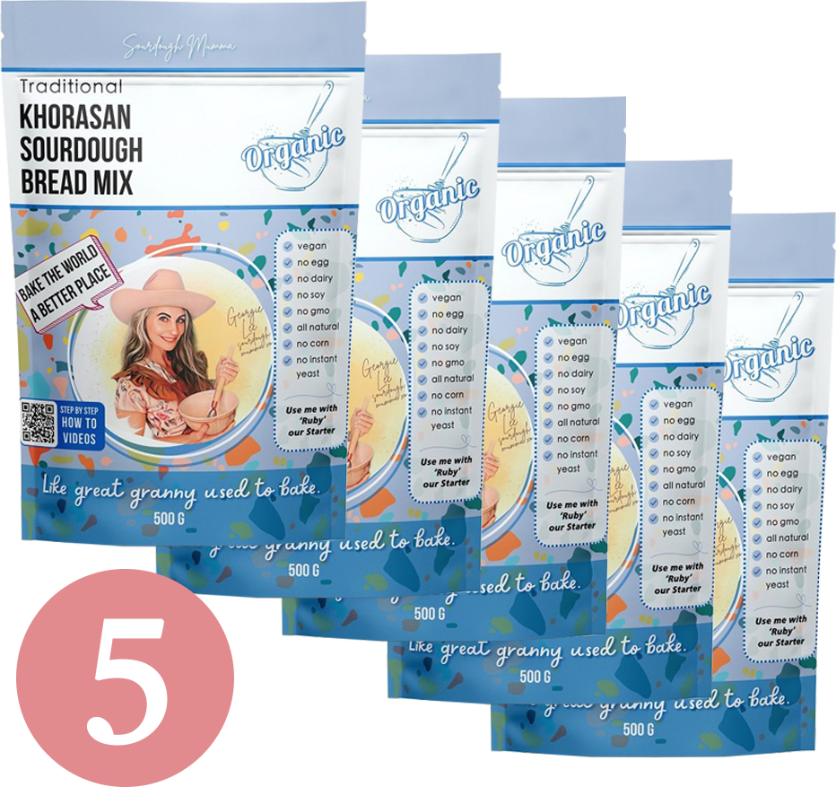 TRADITIONAL ORGANIC SOURDOUGH KHORASAN MIX 500G x5