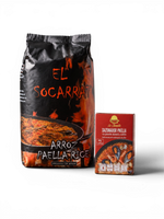 La Chinata Paella Bundle includes premium rice and seasonings for authentic Spanish paella preparation.