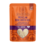 Mexican Bone Broth Rice by Love My Earth in a 200g package, showing a bowl of seasoned rice with herbs and spices.