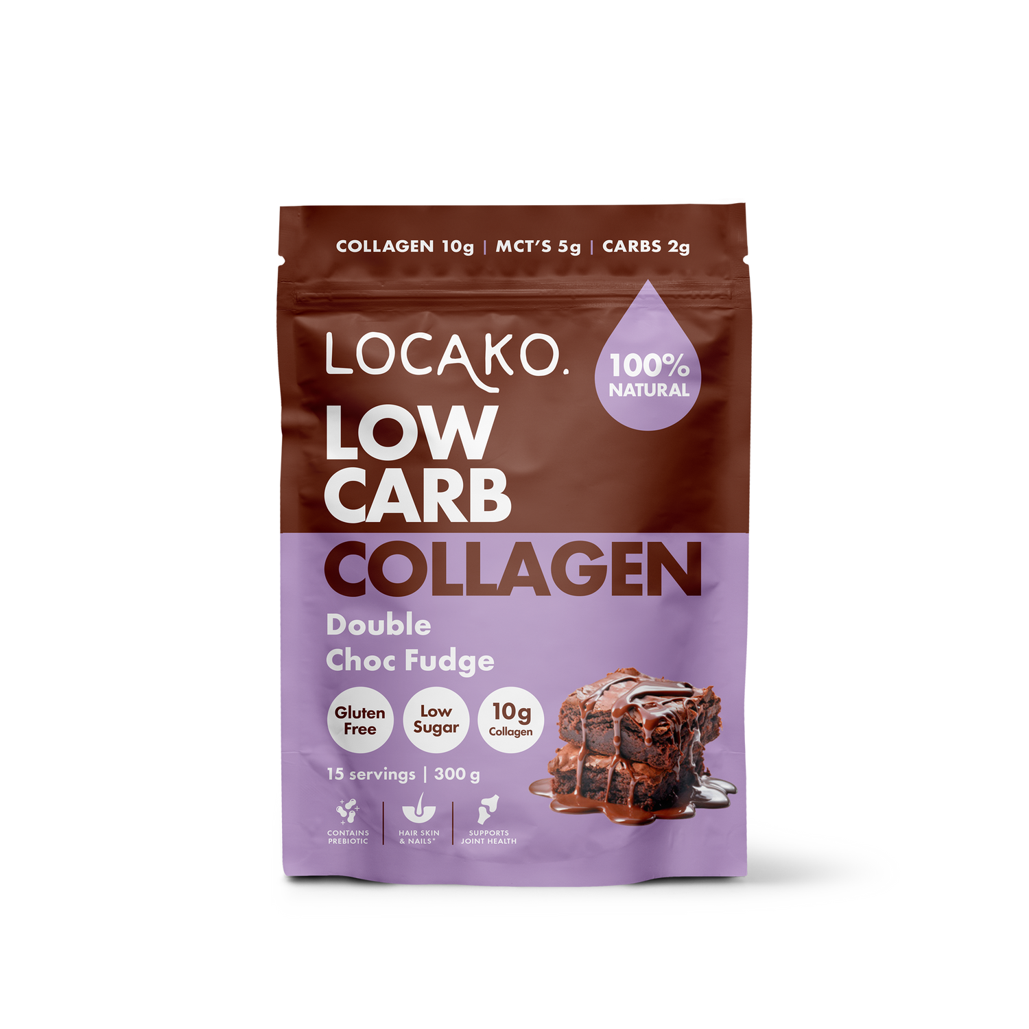 Locako- Keto Collagen Protein -Double Choc Fudge- (300g)