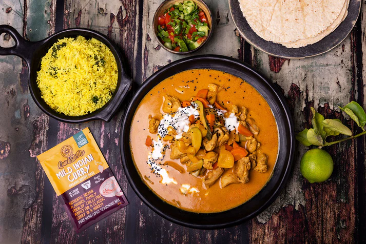 Mild Indian Curry Quick Stix Mix 45g - organic recipe base & seasoning