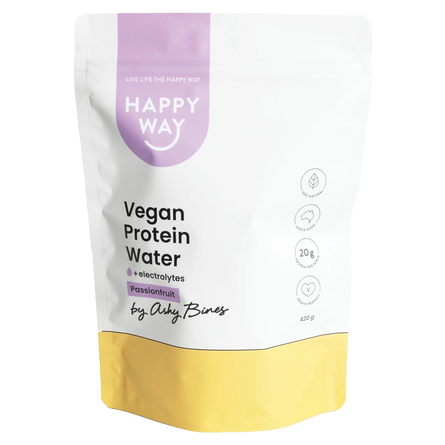 Ashy Bines Vegan Protein Water Passionfruit 420g