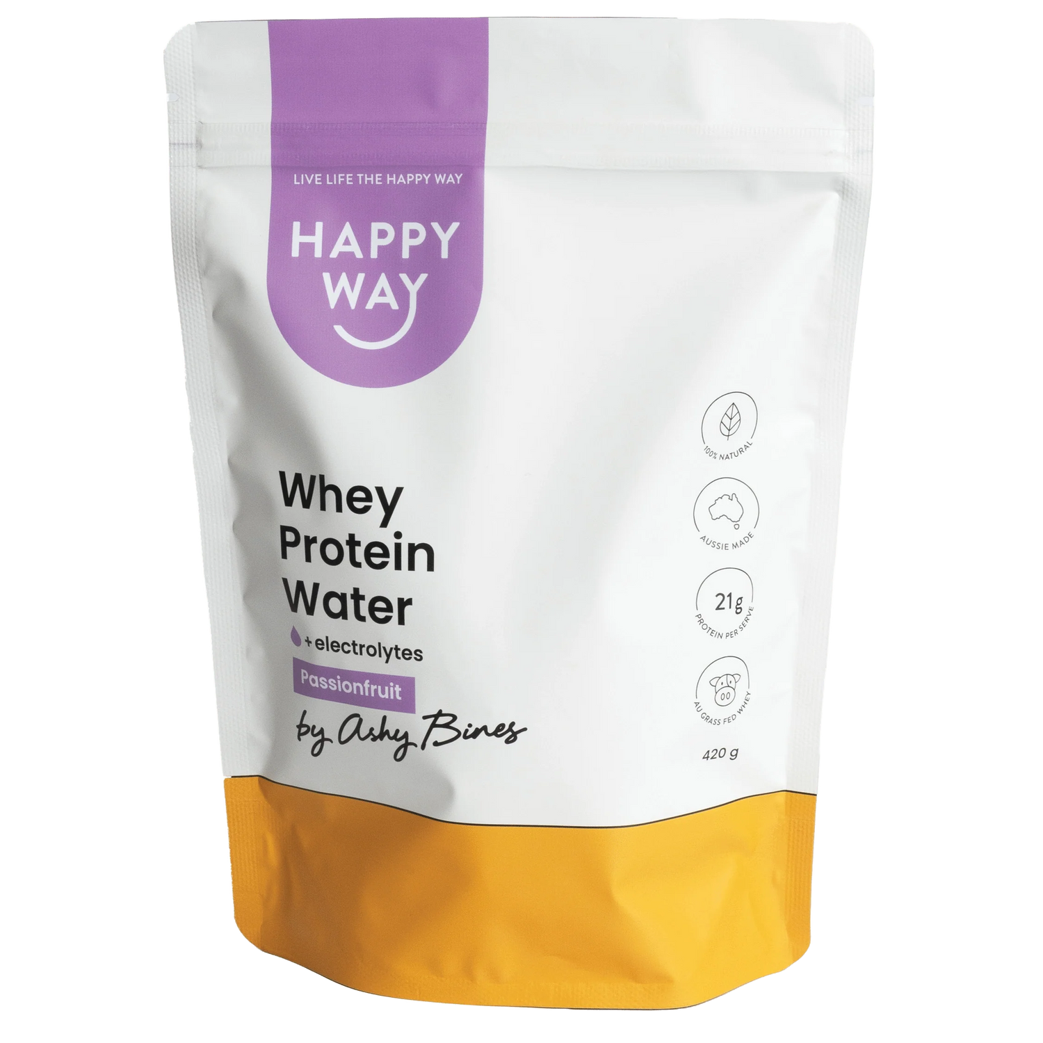 Ashy Bines Whey Protein Water Passionfruit 420g