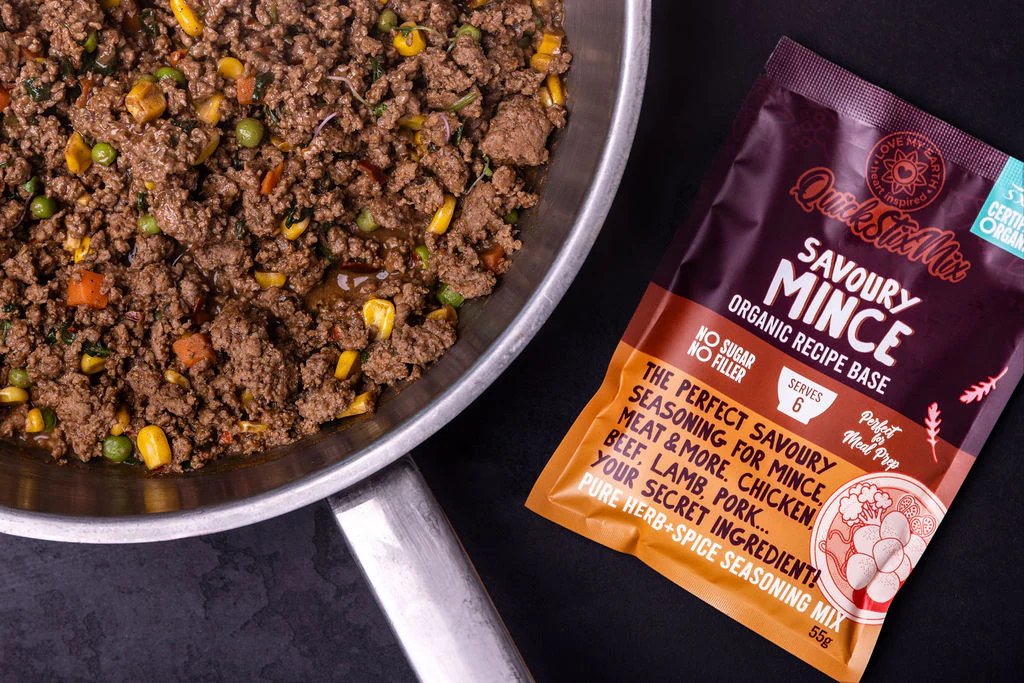 Savoury Mince Quick Stix Mix 55g - organic recipe base & seasoning