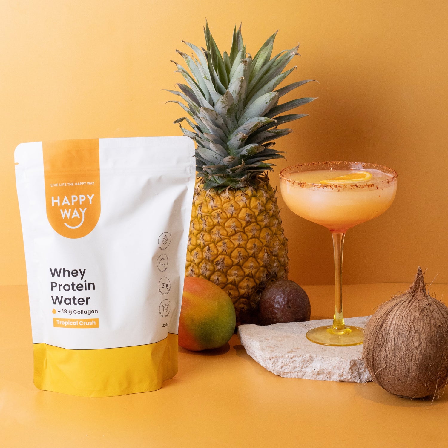 HAPPY WAY - Whey Protein Water Tropical Crush 420g