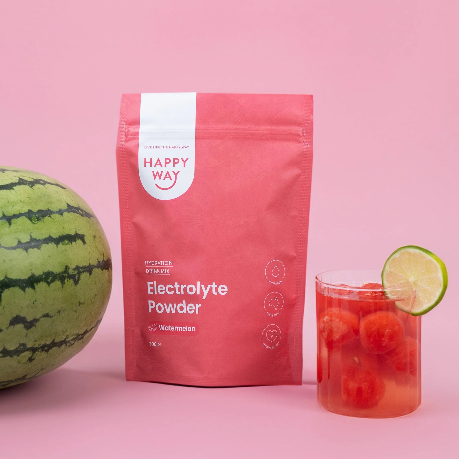 HAPPY WAY - Watermelon Electrolytes Powder 300g