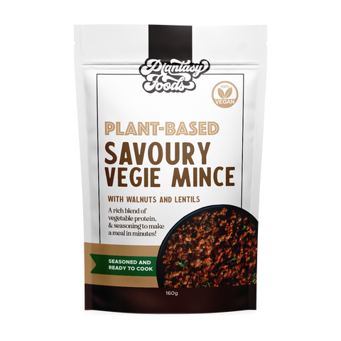 Plantasy Foods Savoury Vegie Mince Walnut & Lentil Mix 160g