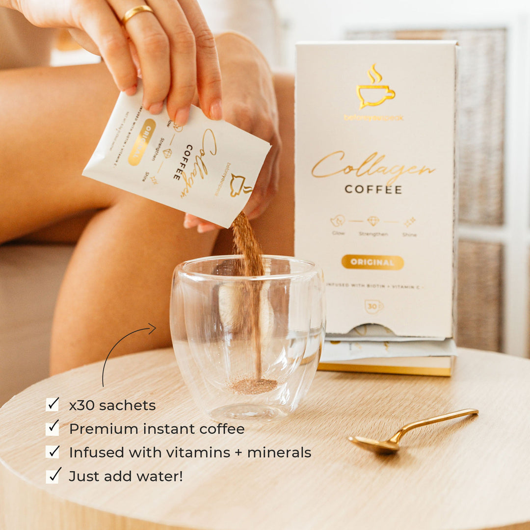 Before You Speak Glow Collagen Coffee Original, 30 Sachets Think