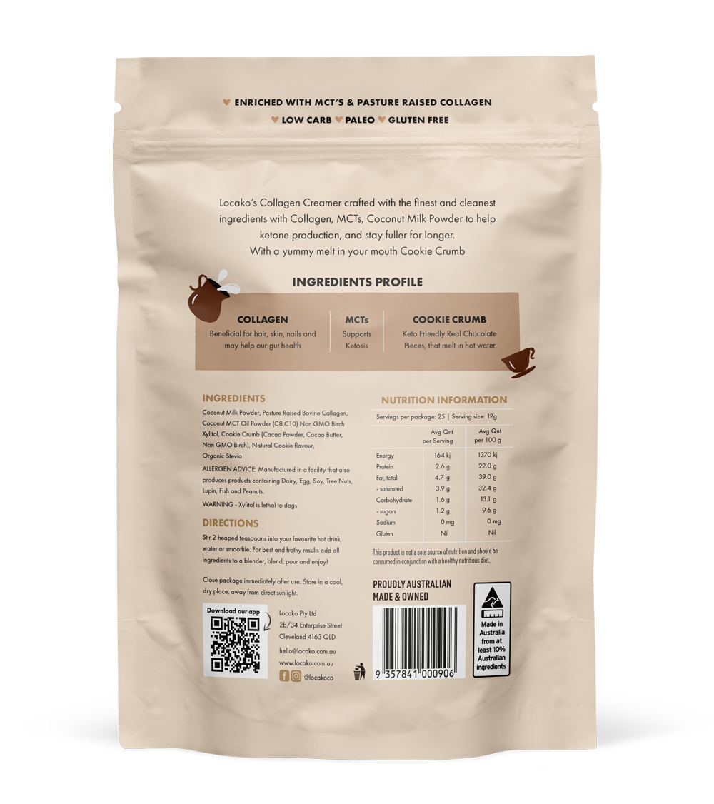 Locako Collagen Creamer - Indulgent - Cookies and Cream 300gm