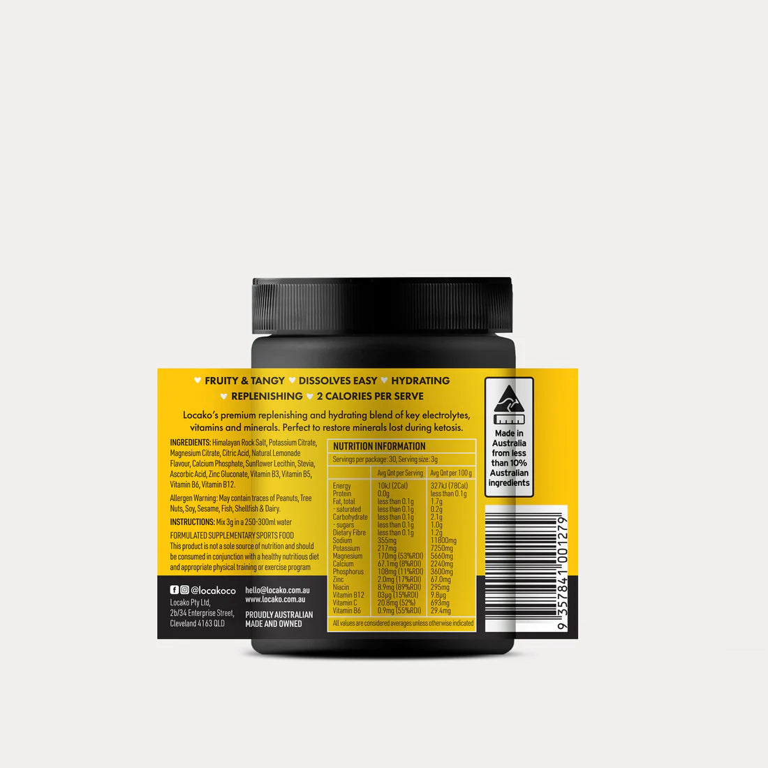 LOCAKO - Keto Electrolytes - Lemonade 90gm