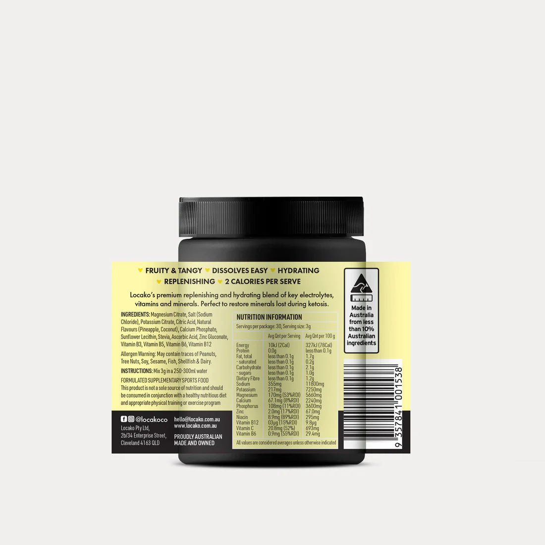 LOCAKO - Keto Electrolytes - Pina Colada 90gm