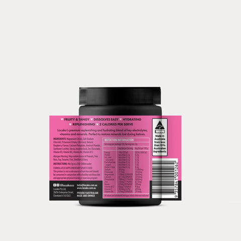 Locako | Keto Electrolytes - Raspberry