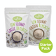 Low FODMAP garlic and onion replacers starter pack by FREEFOD, featuring onion substitutes in small jars for cooking and seasoning.