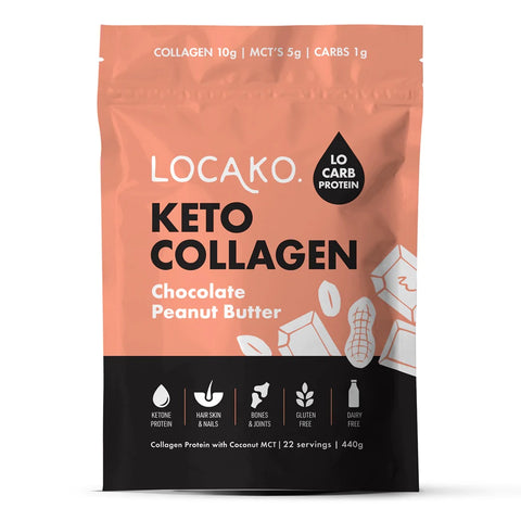 Locako Chocolate Peanut Butter- Collagen Protein  (440g)