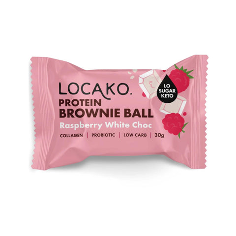 Locako | Protein Brownie Ball Raspberry White Choc