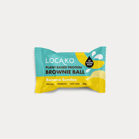 Locako Banana Sundae Plant Based Protein Brownie Ball